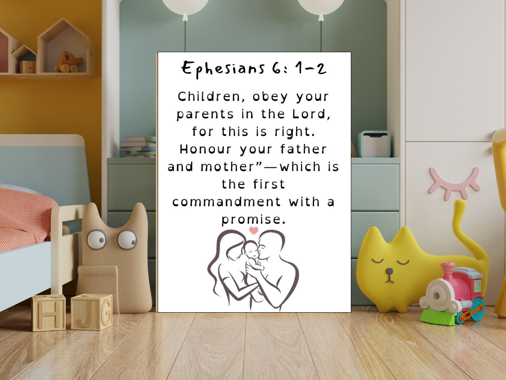 "Ephesians 6:1-2" Canvas Gallery Wraps