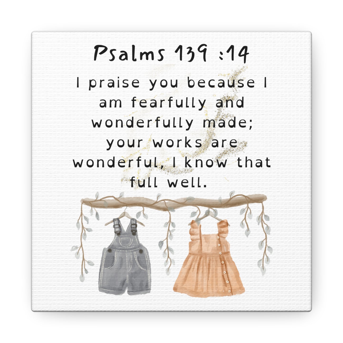 "Psalms 139:14" Canvas Gallery Wraps